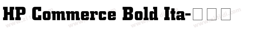 HP Commerce Bold Ita字体转换